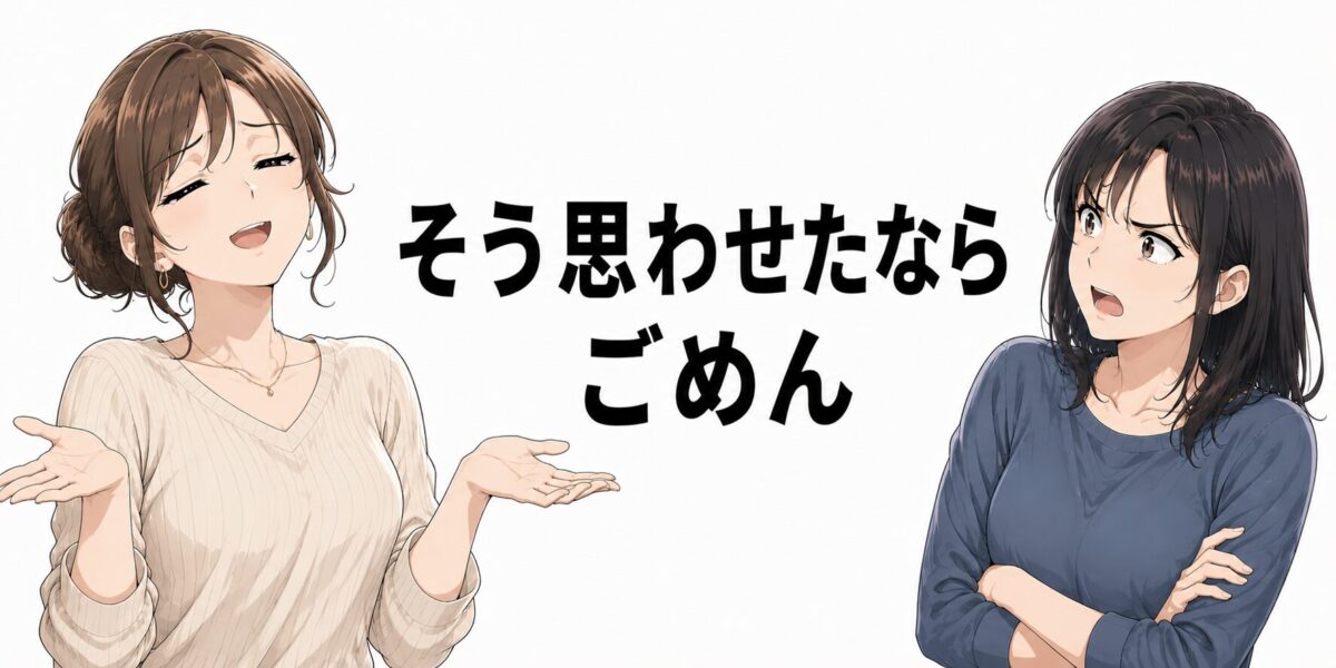 そう思わせたならごめん