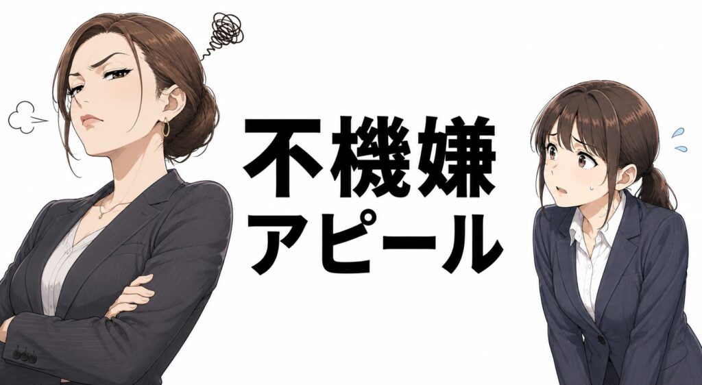 不機嫌アピール